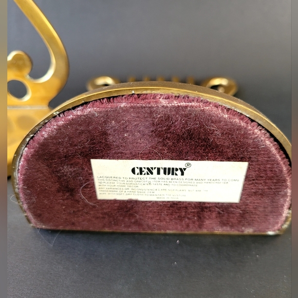 Set of 2 Vintage Brass Harp bookends, brass bookends, book shelf decor - Picture 4 of 7